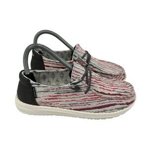 Hey Dude Women’s Wendy Pon Pon Beige Slip On Shoes Size 7